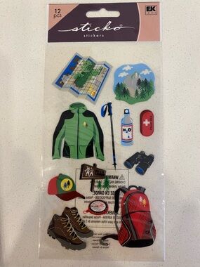 NWT Sticko Hiking Scrapbooking Stickers